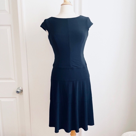 Anne Klein Women's Fit & Flare Black Dress Size 4 Small Office/Career/Work/Party - Picture 3 of 12